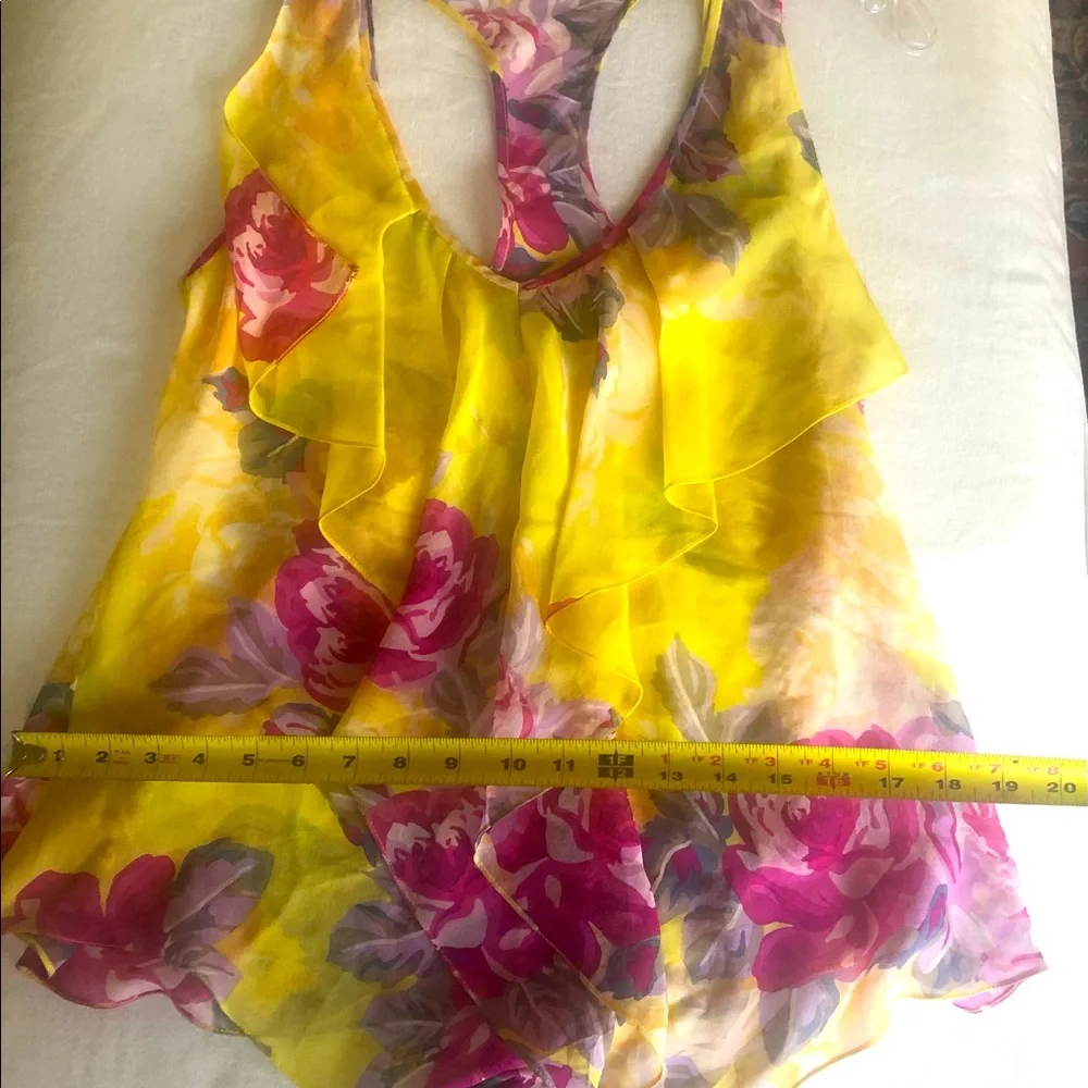 Yona Baraschi Silk Floral Sleeveless Blouse. EUC. - Picture 6 of 8